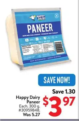 Walmart Happy Dairy Paneer offer