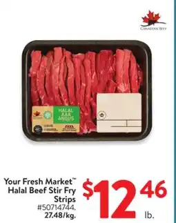 Walmart Your Fresh Market Halal Beef Stir Fry Strips offer