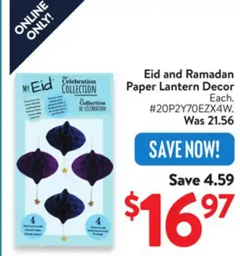 Walmart Eid and Ramadan Paper Lantern Decor offer