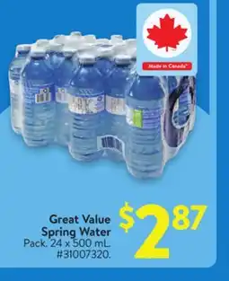 Walmart Great Value Spring Water offer