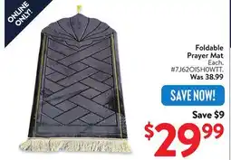 Walmart Foldable Prayer Mat offer