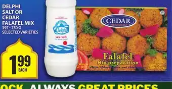 Food Basics DELPHI SALT OR CEDAR FALAFEL MIX offer