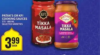 Food Basics PATAK'S OR KFI COOKING SAUCES offer