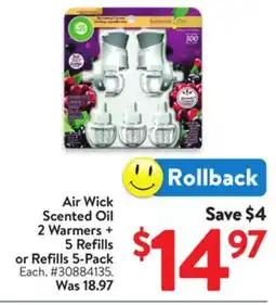 Walmart Air Wick Scented Oil 2 Warmers + 5 Refills or Refills 5-Pack offer