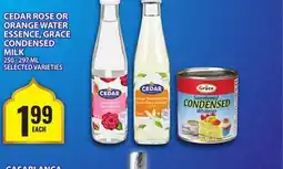 Food Basics CEDAR ROSE OR ORANGE WATER ESSENCE, GRACE CONDENSED MILK offer