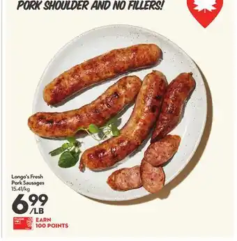 Longo's Fresh Pork Sausages offer