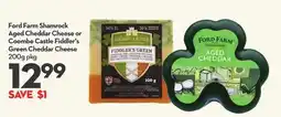 Longo's Ford Farm Shamrock Aged Cheddar Cheese or Coombe Castle Fiddler's Green Cheddar Cheese offer