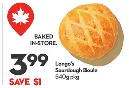 Longo's Sourdough Boule offer