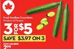 Longo's Fresh Seedless Cucumbers offer