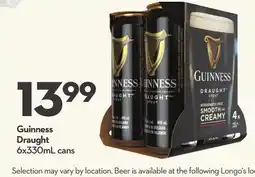 Longo's Draught offer