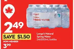 Longo's Natural Spring Water offer