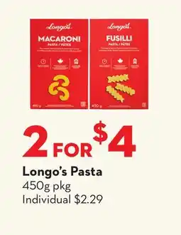 Longo's Pasta offer