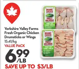 Longo's Fresh Organic Chicken Drumsticks or Wings offer