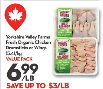 Longo's Fresh Organic Chicken Drumsticks or Wings offer