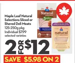 Longo's Natural Selections Sliced or Shaved Deli Meats offer