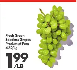 Longo's Fresh Green Seedless Grapes offer