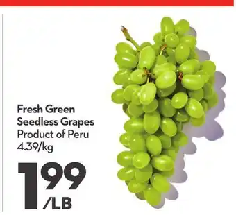 Longo's Fresh Green Seedless Grapes offer