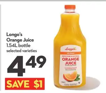 Longo's Orange Juice offer