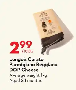 Longo's Curato Parmigiano Reggiano DOP Cheese offer