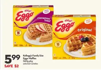 Longo's Family Size Eggo Waffles offer