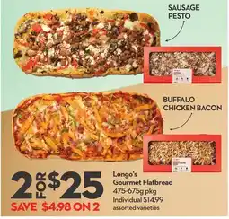 Longo's Gourmet Flatbread offer