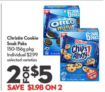 Longo's Cookie Snak Paks offer