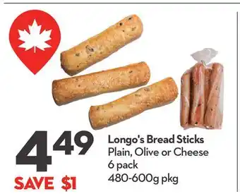 Longo's Bread Sticks offer