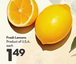 Longo's Fresh Lemons offer