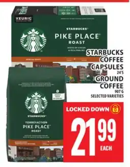 Food Basics STARBUCKS COFFEE CAPSULES OR GROUND COFFEE offer