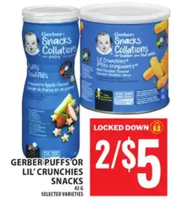 Food Basics GERBER PUFFS OR LIL' CRUNCHIES SNACKS offer