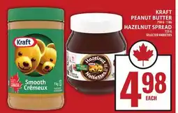 Food Basics KRAFT PEANUT BUTTER,HAZELNUT SPREAD offer