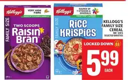 Food Basics KELLOGG'S FAMILY SIZE CEREAL offer