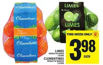 Food Basics LIMES or CLEMENTINES offer