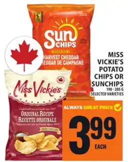 Food Basics MISS VICKIE'S POTATO CHIPS OR SUNCHIPS offer