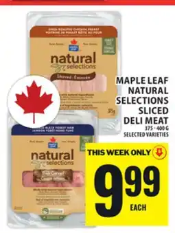 Food Basics MAPLE LEAF NATURAL SELECTIONS SLICED DELI MEAT offer