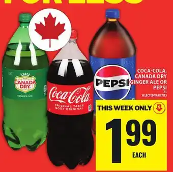 Food Basics COCA-COLA, CANADA DRY GINGER ALE OR PEPSI offer