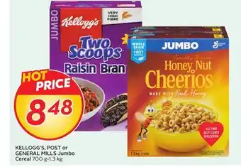 Sobeys KELLOGG'S, POST or GENERAL MILLS Jumbo Cereal offer