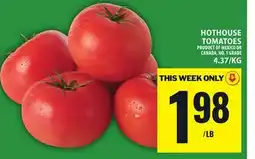 Food Basics HOTHOUSE TOMATOES offer