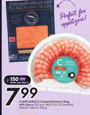 Sobeys COMPLIMENTS Cooked Shrimp in Ring with Sauce offer