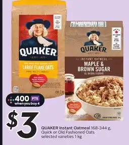 Sobeys QUAKER Instant Oatmeal offer