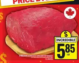 Food Basics FRESH BONELESS SIRLOIN TIP ROAST offer