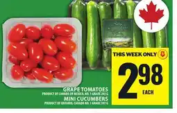 Food Basics GRAPE TOMATOES OR MINI CUCUMBERS offer