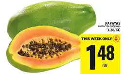 Food Basics PAPAYAS offer