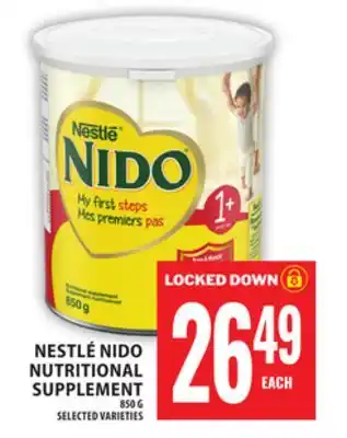 Food Basics NESTLÉ NIDO NUTRITIONAL SUPPLEMENT offer