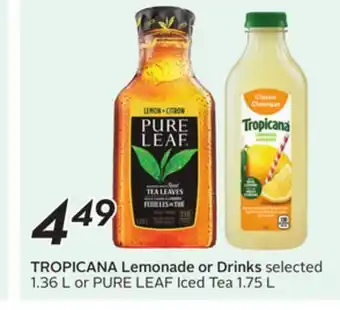 Sobeys TROPICANA Lemonade or Drinks offer