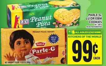 Food Basics PARLE-G, LU OR EBM COOKIES offer