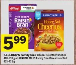 Foodland KELLOGG'S Family Size Cereal offer