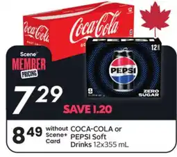 Sobeys COCA-COLA or PEPSI Soft Drinks offer