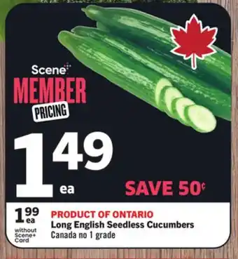 Foodland Long English Seedless Cucumbers offer