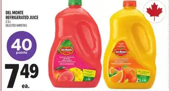 Metro DEL MONTE REFRIGERATED JUICE offer